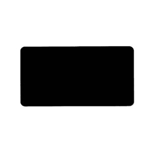 Black Trend Colour Customised Template Blank Label