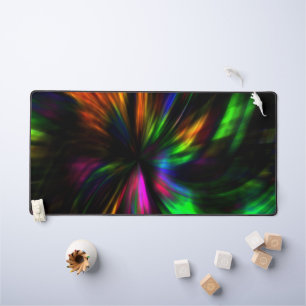 Black Trendy Modern Aesthetic Pattern Desk Mat