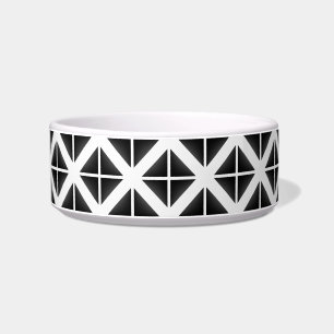 Black Trendy Triangle Pattern Bowl