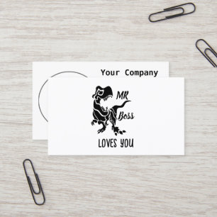 Black Trex the Boss Dino Business Card
