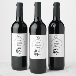 Black Trex the Boss Dino Wine Label