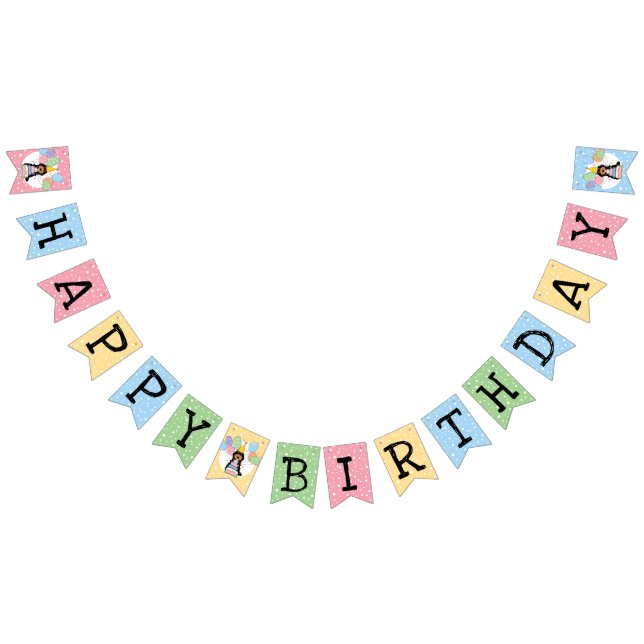 Black Tri Cockapoo Cavapoo Dog Birthday Party Bunting (All)