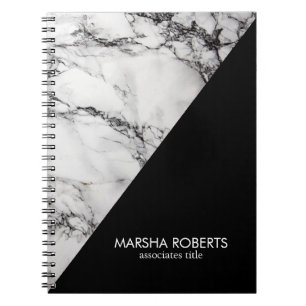 Black Triangle And Marble Notebook