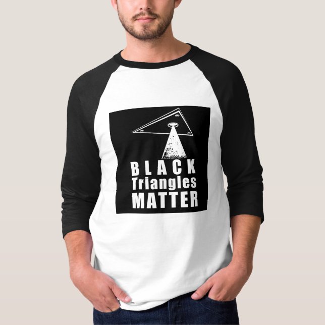 Black Triangle Matter Raglan T-Shirt (Front)