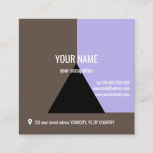 BLACK TRIANGLE Square, 2.5" x 2.5" Business Card