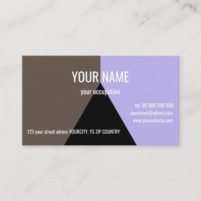 BLACK TRIANGLE Standard, 3.5" x 2.0" Business Card (Front)