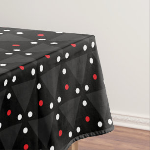 Black Triangle UFO Pattern Modern Abstract Tablecloth