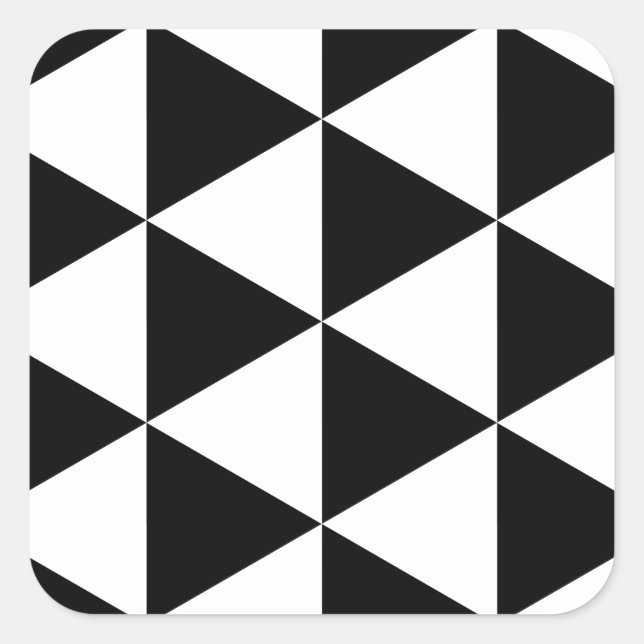Black Triangles Blank Square Sticker (Front)