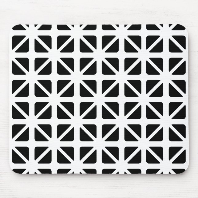 Black Triangles Pattern Mouse Pad (Front)
