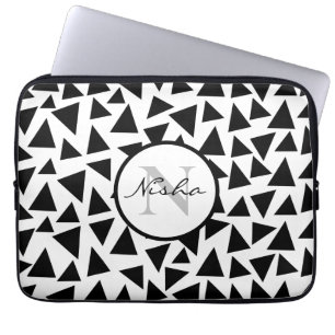 Black Triangles Personalised  Laptop Sleeve