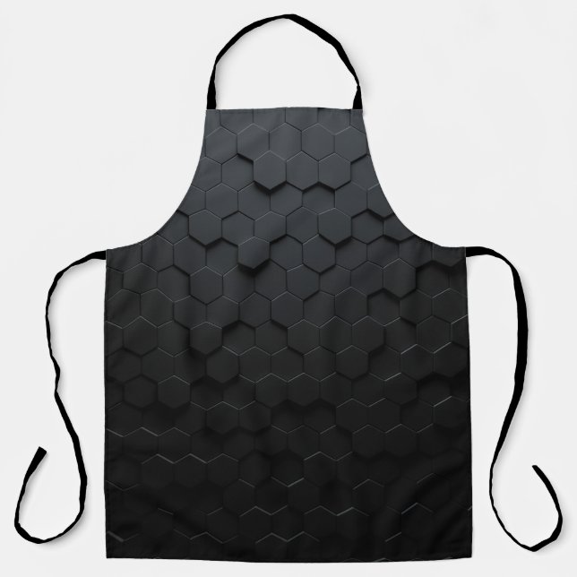 Black triangular abstract background, Grunge surfa Apron (Front)