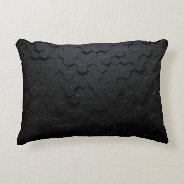 Black triangular abstract background, Grunge surfa Decorative Cushion (Front)