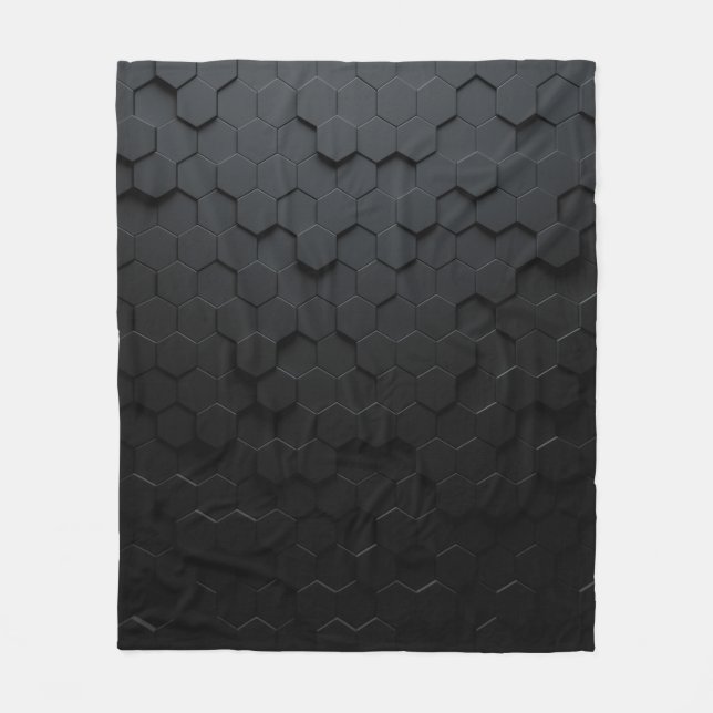 Black triangular abstract background, Grunge surfa Fleece Blanket (Front)