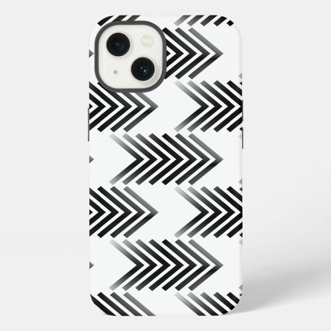 Black Tribal Arrow Pattern iPhone Case (Back)