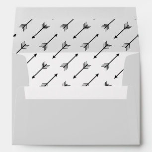Black Tribal Arrows Inside Print Envelope