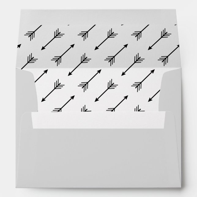 Black Tribal Arrows Inside Print Envelope (Back (Bottom))
