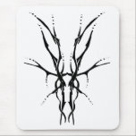 Black Tribal Deer Skull Hunting Design Mouse Pad<br><div class="desc">Make a bold statement with this unique, intricately detailed Deer Skull Tribal Design. Featuring a striking black and white image, this artwork reimagines the classic hunting trophy with a dark, modern edge. Perfect for deer hunters looking for gear that stands out from the traditional camo, this "scary-cool" tribal aesthetic adds...</div>