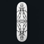 Black Tribal Deer Skull Hunting Design Skateboard<br><div class="desc">Make a bold statement with this unique, intricately detailed Deer Skull Tribal Design. Featuring a striking black and white image, this artwork reimagines the classic hunting trophy with a dark, modern edge. Perfect for deer hunters looking for gear that stands out from the traditional camo, this "scary-cool" tribal aesthetic adds...</div>