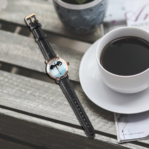 Black Tribal Flight Dragon Fantasy Blue Sky Watch