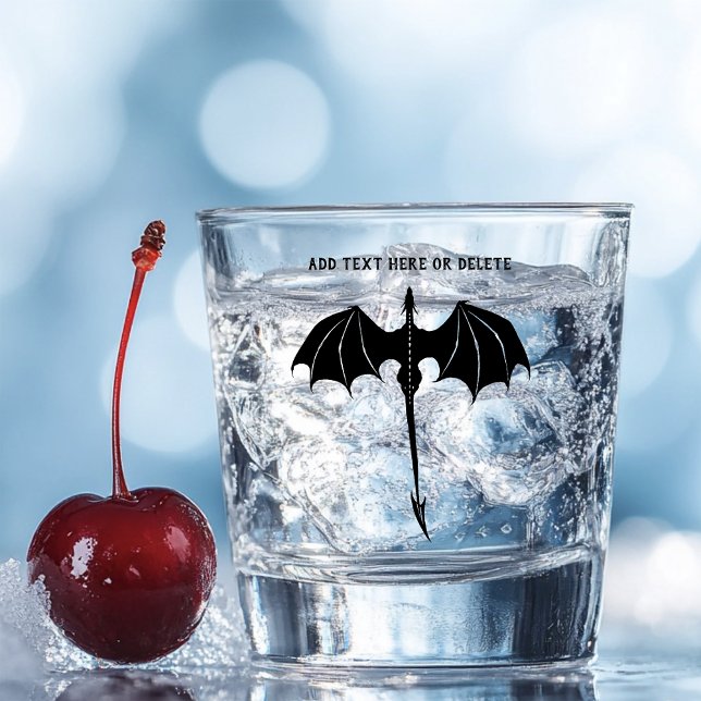 Black Tribal Flight Dragon Fantasy White Shot Glass (Creator Uploaded)