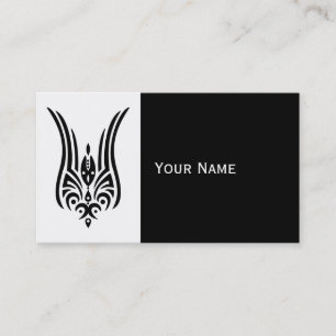 BLACK Tribal Tattoo - tulip + your ideas Business Card