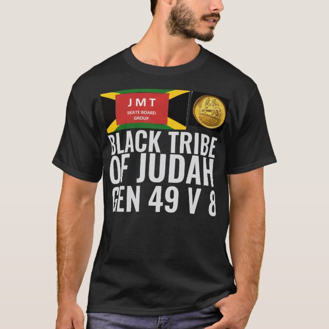 BLACK TRIBE OF JUDAH  Basic Dark T-Shirt (Front)