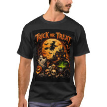 Black Trick or Treat Halloween Mens