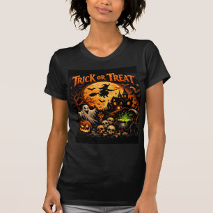 Black Trick or Treat Halloween T-Shirt