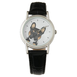 Black Tricolor French Bulldog / Frenchie Cute Dog Watch