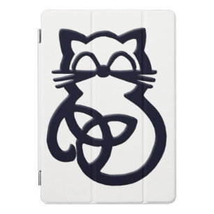 Black Trinity Knot Celtic Cat iPad Mini Cover