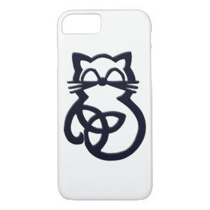 Black Trinity Knot Celtic Cat  iPhone 8/7 Case