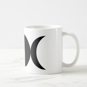 Black Triple Moon Mug by the Cheeky Witch