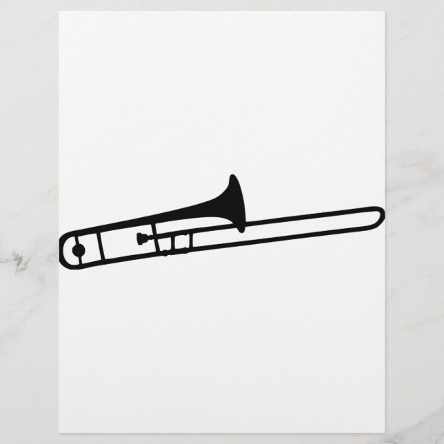 black trombone instrument icon (Front)