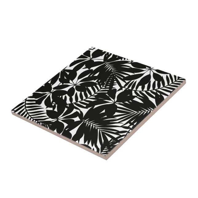 Black tropical ceramic tile (Side)