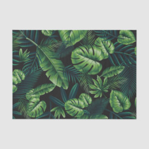 Black Tropical Pattern Tissue Paper