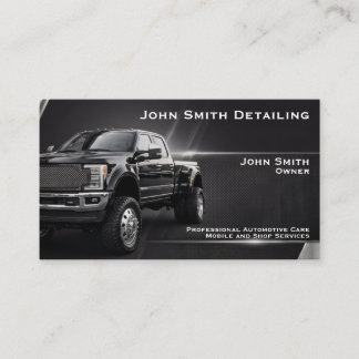 Black Truck Auto Washing Repair Detailing Card