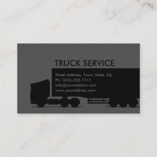Black Truck Service Logistics Card