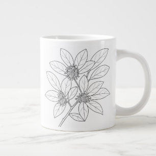 Black Tulepo - Nyssa sylvatica - Native Plants  Large Coffee Mug
