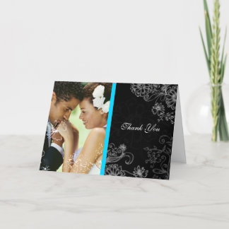 Black Turq Thank You Card