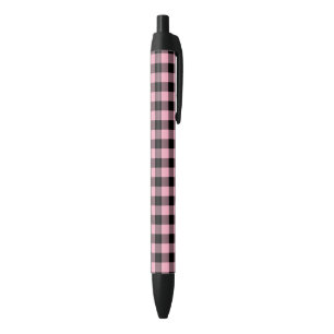 Black Turquoise Lumberjack Plaid Fashionable Ink Pen