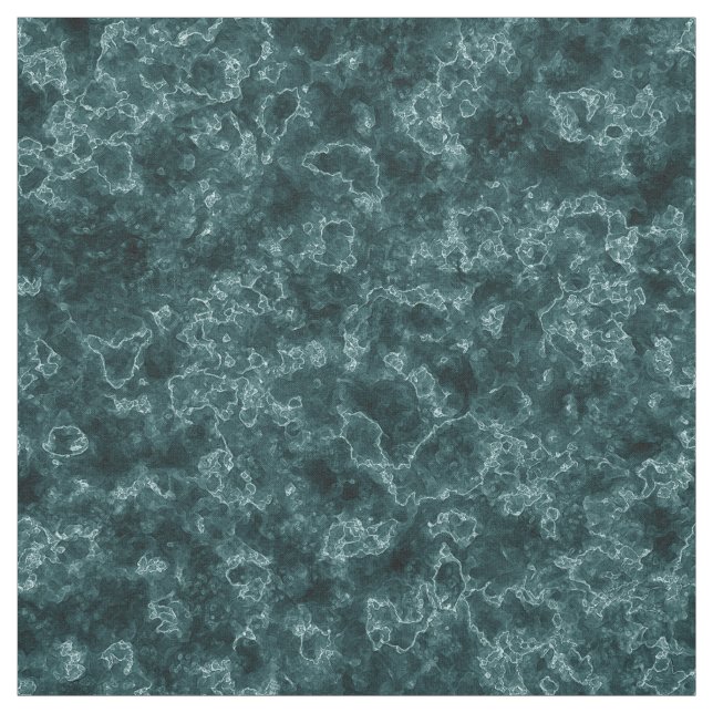 Black turquoise marble fabric (Swatch)