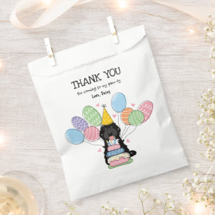 Black Tuxedo Cockapoo Cavapoo Birthday Party Favour Bag