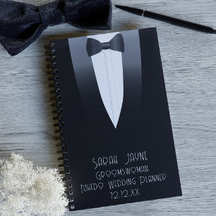Black Tuxedo Groomswoman 1920s Wedding Planner