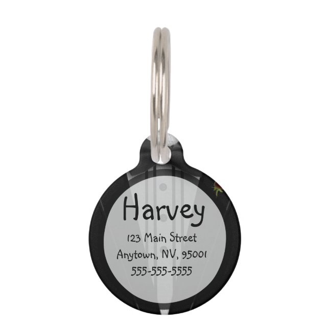 Black Tuxedo with Bow Tie Pet Tag (Front)