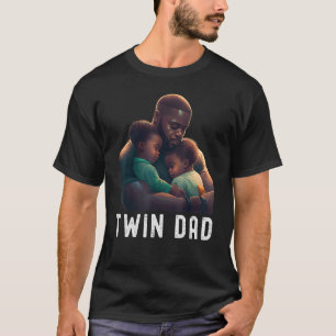 Black Twin Dad Fathers Day Twin Dad Quote T-Shirt