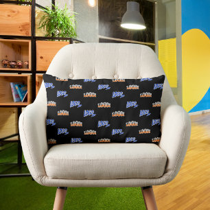 Black Two logo Business Company Promotional Lumbar Cushion