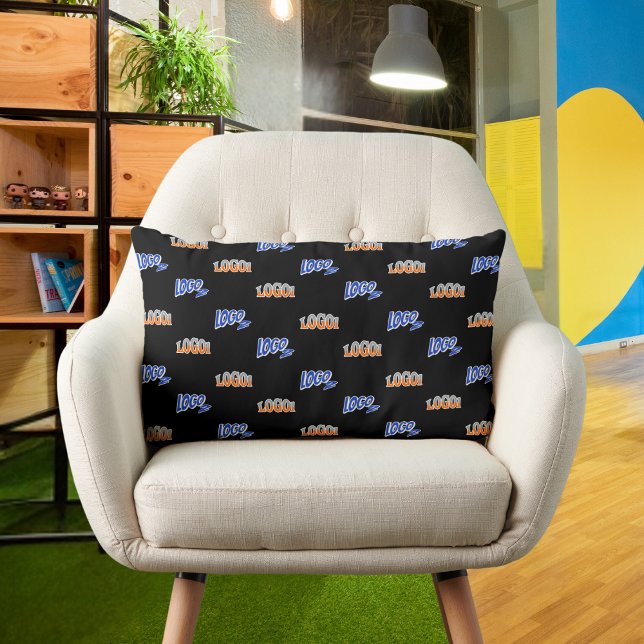 Black Two logo Business Company Promotional Lumbar Cushion (Creator Uploaded)