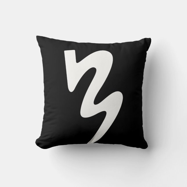 Black Two Sided Logo Pillow: Batavia Marching Band Cushion (Front)