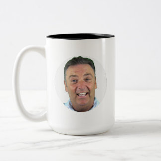 BLACK Two-Tone Photo Mug - Round Frame Custom Mug