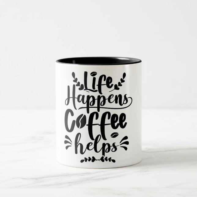 Black Typography Mug (Center)